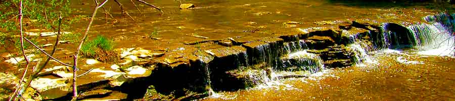 Image Of Water Falls At Big Creek Park In Hambden Township